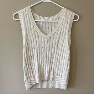 White Sweater Vest Top from Double Zero